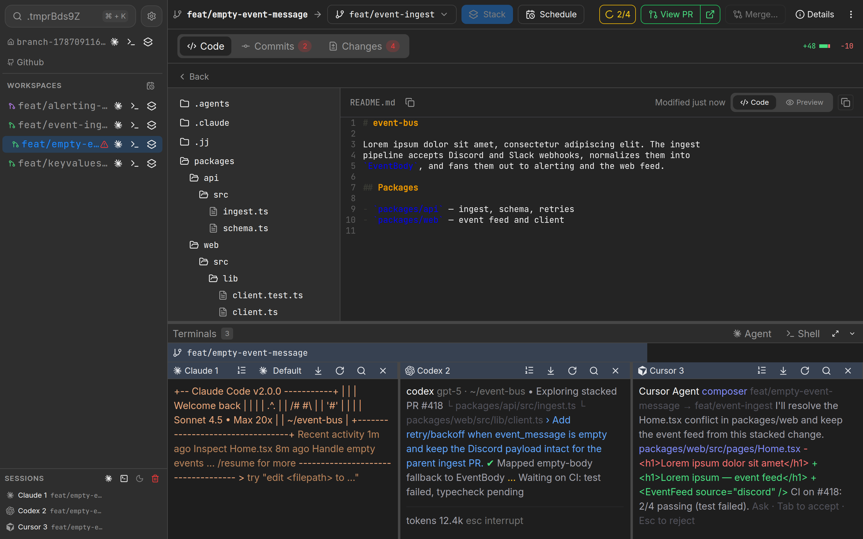 Asset lightbox open after clicking the thumbnail